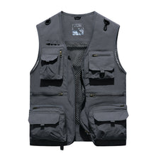 Load image into Gallery viewer, Custom Men&#39;s Quick Drying Multi Pockets Fishing Gilet
