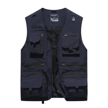 Load image into Gallery viewer, Custom Men&#39;s Quick Drying Multi Pockets Fishing Gilet
