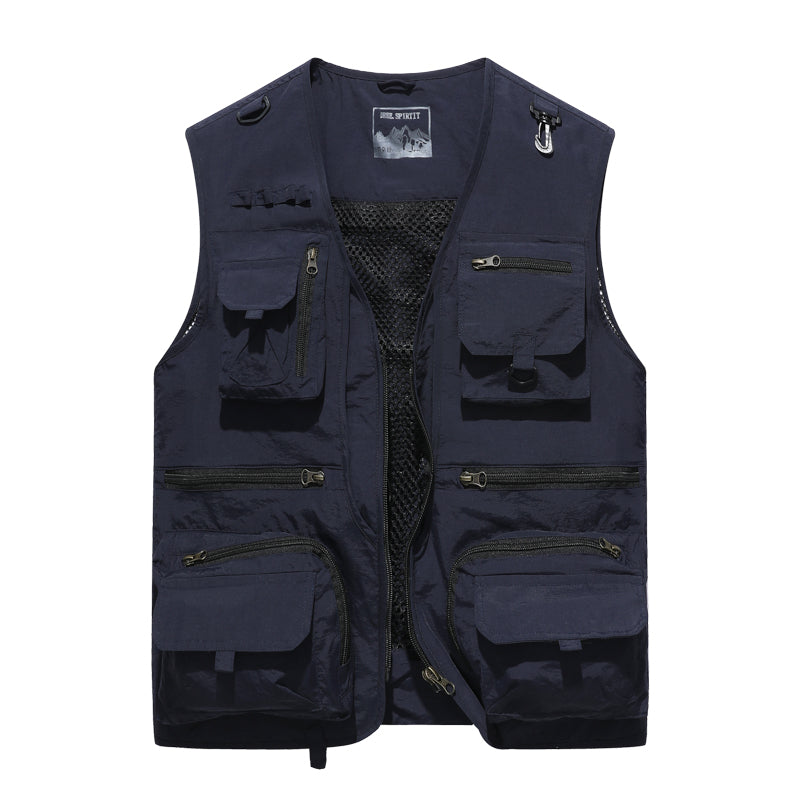 Custom Men's Quick Drying Multi Pockets Fishing Gilet