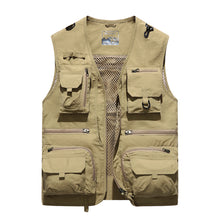 Load image into Gallery viewer, Custom Men&#39;s Quick Drying Multi Pockets Fishing Gilet
