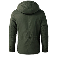 Load image into Gallery viewer, Wholesale Men&#39;s Winter Sherpa Fleeced Lined Cotton Hooded Hiking Jacket
