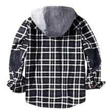 Load image into Gallery viewer, Wholesale Men&#39;s Outdoor Flannel Hoody Jacket Sherpa Fleece Lined
