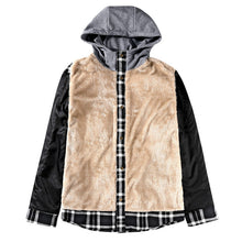 Load image into Gallery viewer, Wholesale Men&#39;s Outdoor Flannel Hoody Jacket Sherpa Fleece Lined
