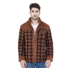 Load image into Gallery viewer, Wholesale Men&#39;s Winter Warm Cotton Plaid Flannel Jacket Sherpa Fleece
