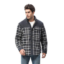 Load image into Gallery viewer, Wholesale Men&#39;s Winter Warm Cotton Plaid Flannel Jacket Sherpa Fleece
