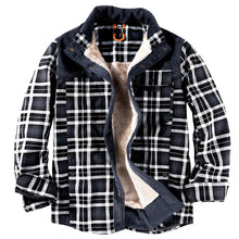 Load image into Gallery viewer, Wholesale Men&#39;s Winter Warm Cotton Plaid Flannel Jacket Sherpa Fleece
