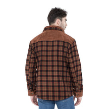 Load image into Gallery viewer, Wholesale Men&#39;s Winter Warm Cotton Plaid Flannel Jacket Sherpa Fleece
