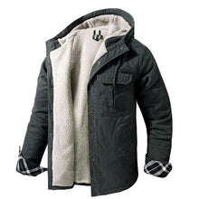 Load image into Gallery viewer, Wholesale Men&#39;s Thick Warm Hooded Jacket Sherpa Fleece Lined
