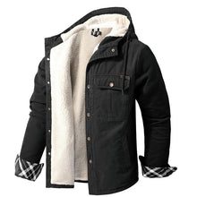 Load image into Gallery viewer, Wholesale Men&#39;s Thick Warm Hooded Jacket Sherpa Fleece Lined
