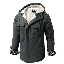 Load image into Gallery viewer, Wholesale Men&#39;s Thick Warm Hooded Jacket Sherpa Fleece Lined
